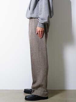 SEVEN BY SEVEN 男士 INTUCK TROUSERS   - Silk Wool Angora Cashmere - 圖片2