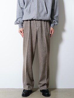 SEVEN BY SEVEN 男士 INTUCK TROUSERS   - Silk Wool Angora Cashmere - 圖片1