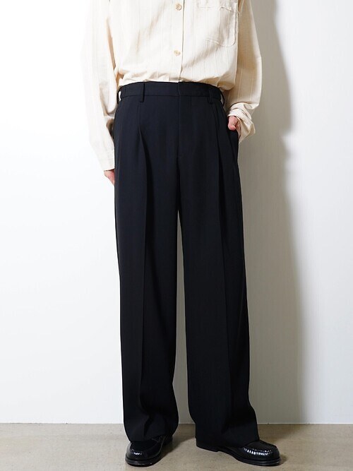 TWO-TUCKS WIDE TROUSERS｜IRENISA 男士
