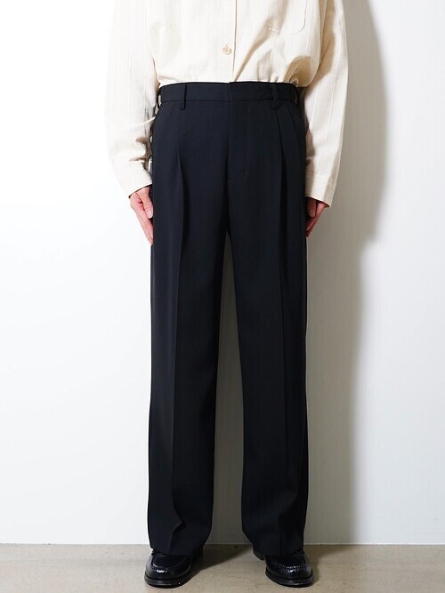 TWO-TUCKS WIDE TROUSERS｜IRENISA MENS
