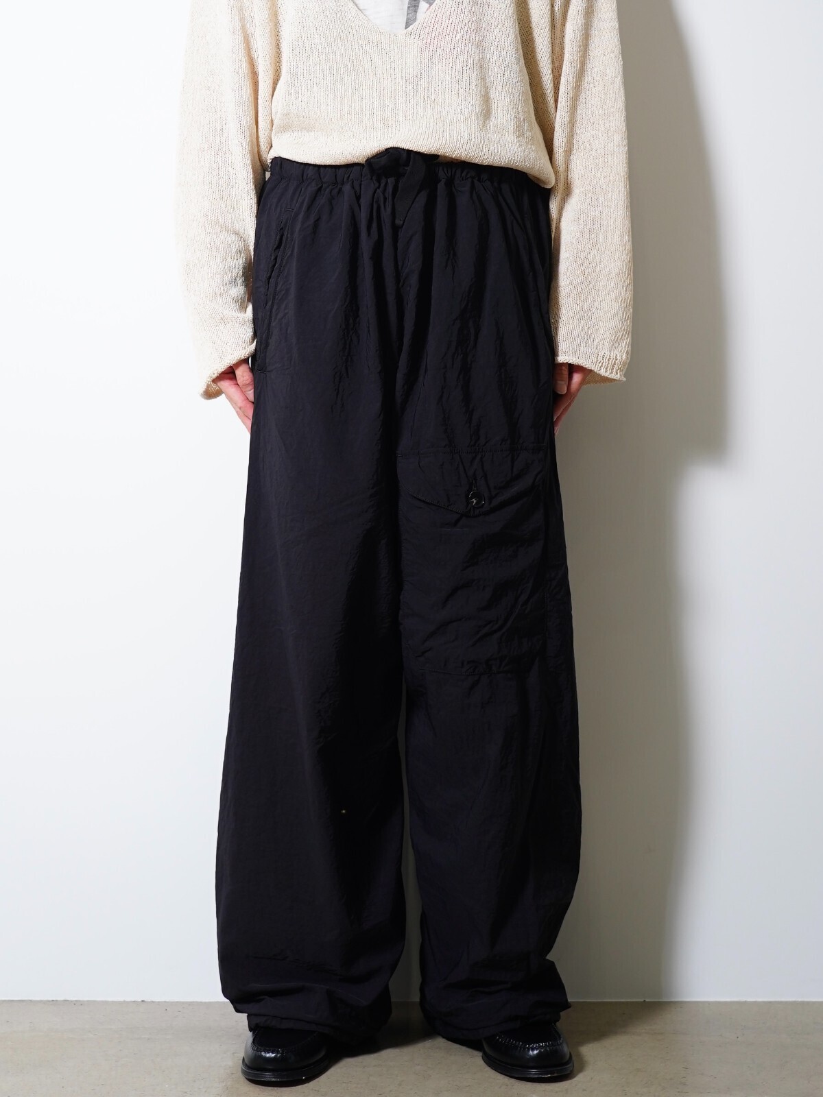 NULABEL 男士 GARMENT DYED WIDE EASY TROUSERS 圖片1