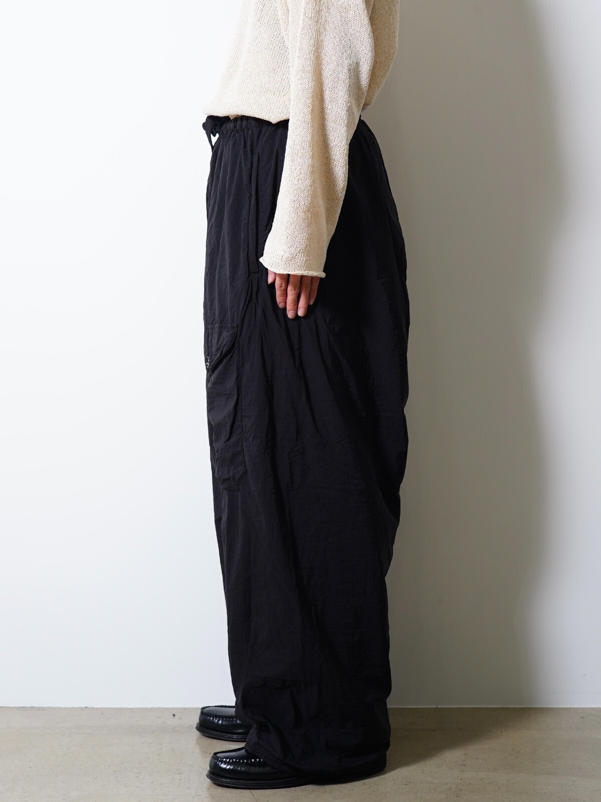 NULABEL 男士 GARMENT DYED WIDE EASY TROUSERS 圖片2