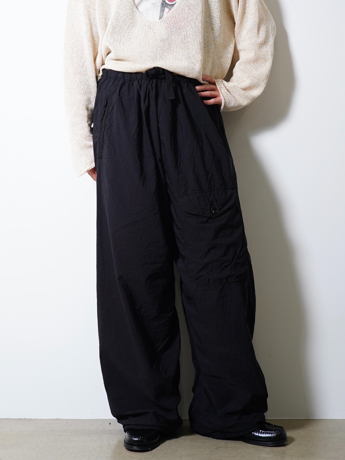 NULABEL 男士 GARMENT DYED WIDE EASY TROUSERS 圖片4