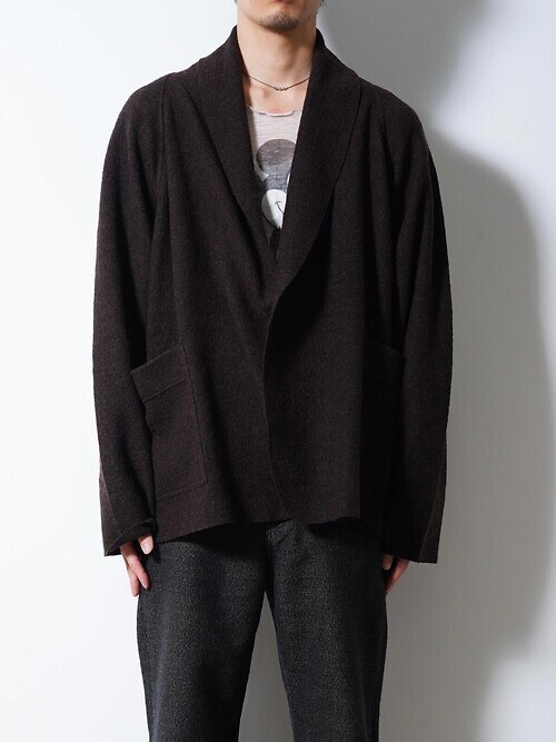 CARDIGAN JACKET  ‐Hard Twist Crepe Knit‐｜SEVEN BY SEVEN 남성