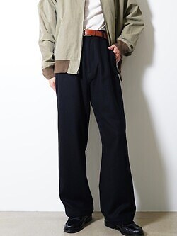 SEVEN BY SEVEN 男裝 EASY TROUSERS  - Powder Melton - 圖片1