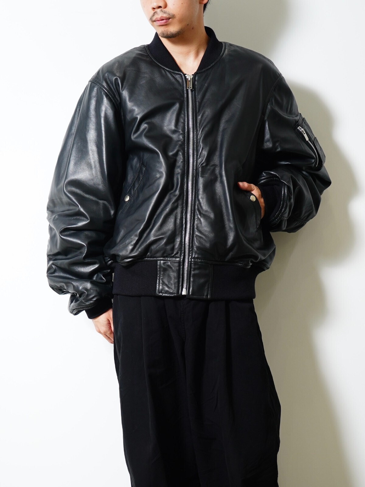 SEVEN BY SEVEN 男士 MA-1 LEATHER BLOUSON  ‐Sheep Leather‐ 图片4