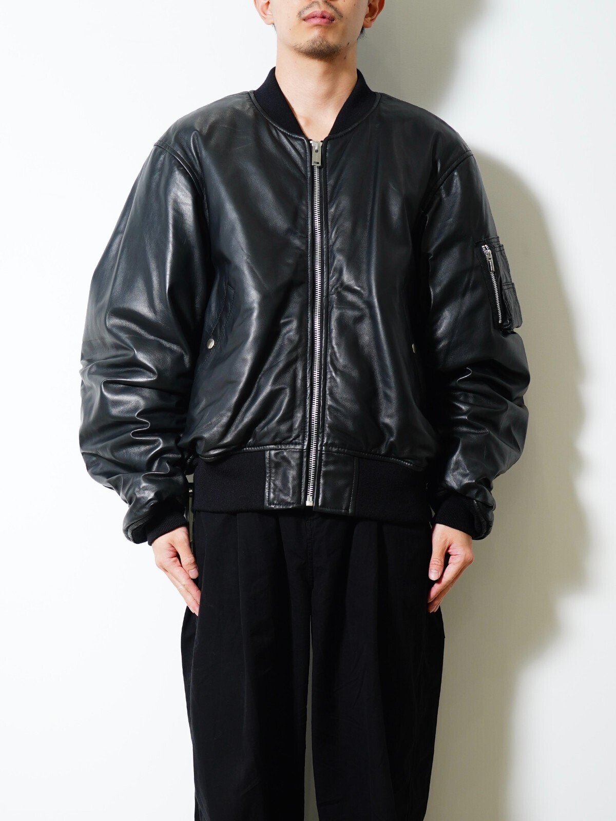SEVEN BY SEVEN 男士 MA-1 LEATHER BLOUSON  ‐Sheep Leather‐ 图片1