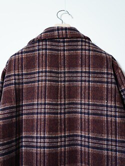 FUJI 남성 WOOL CHECK BALMACAAN COAT 이미지13
