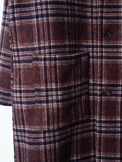 FUJI 남성 WOOL CHECK BALMACAAN COAT 이미지18