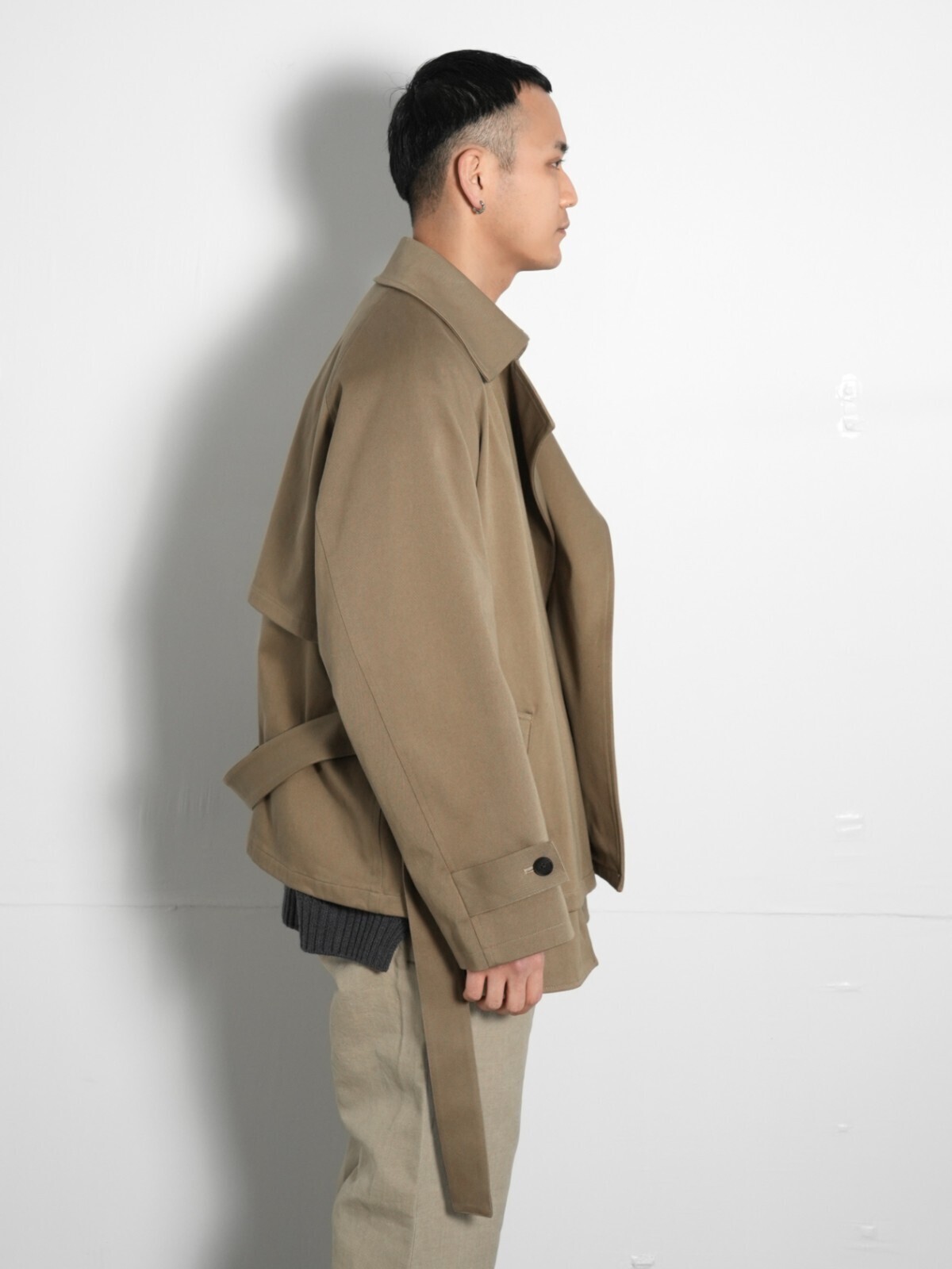 Blanc YM 女裝 & 男裝 Short Trench Coat 圖片9