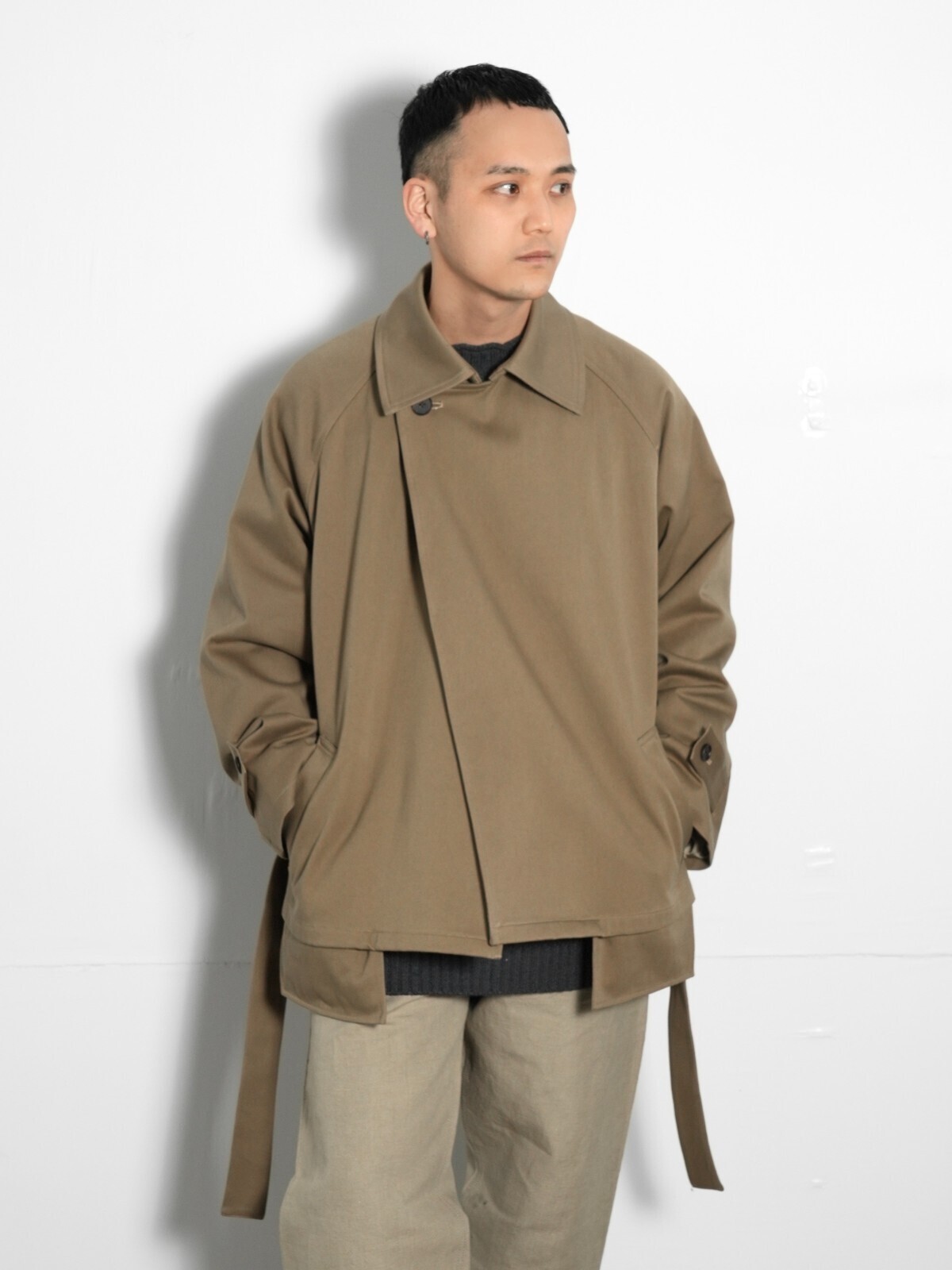 Blanc YM 女裝 & 男裝 Short Trench Coat 圖片8