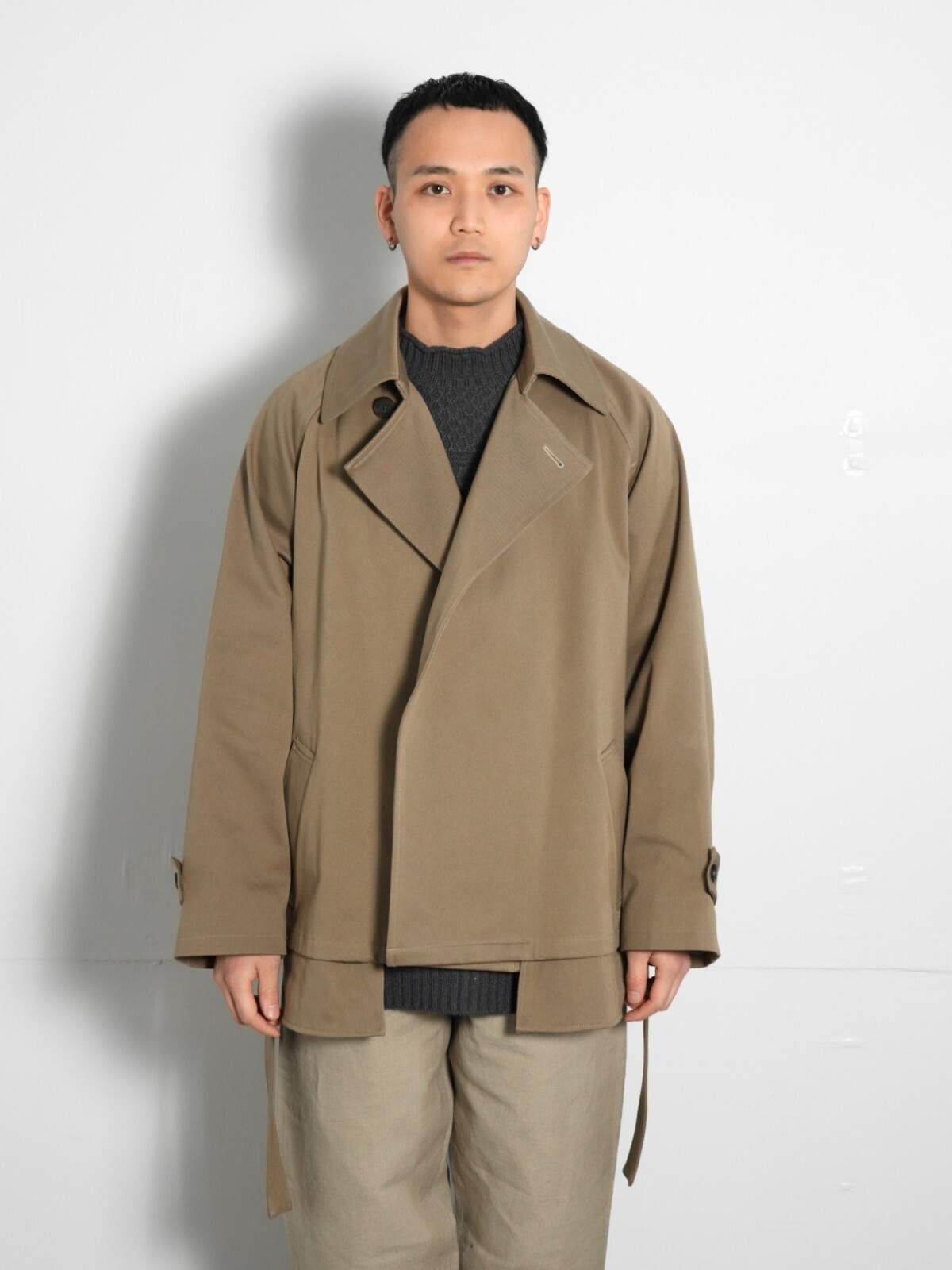 Blanc YM 女裝 & 男裝 Short Trench Coat 圖片7