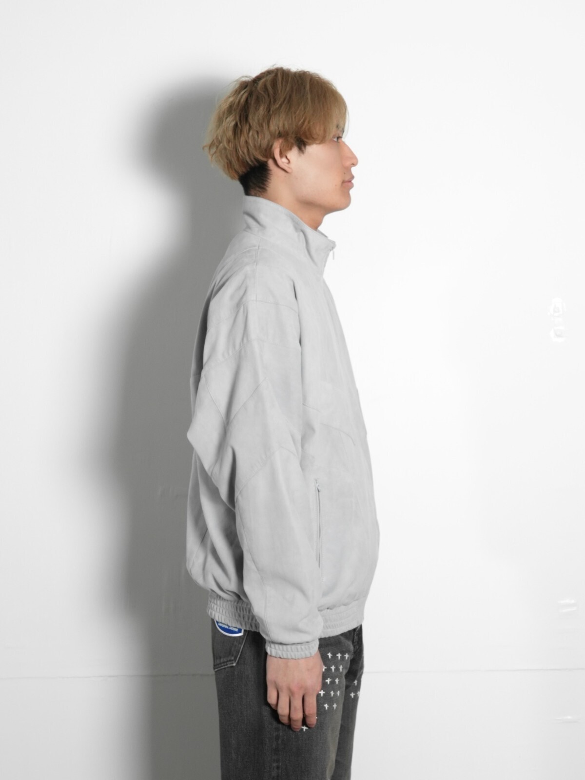 SEVEN BY SEVEN MENS LEATHER TRACK JACKET - Goat suede - IMAGE11