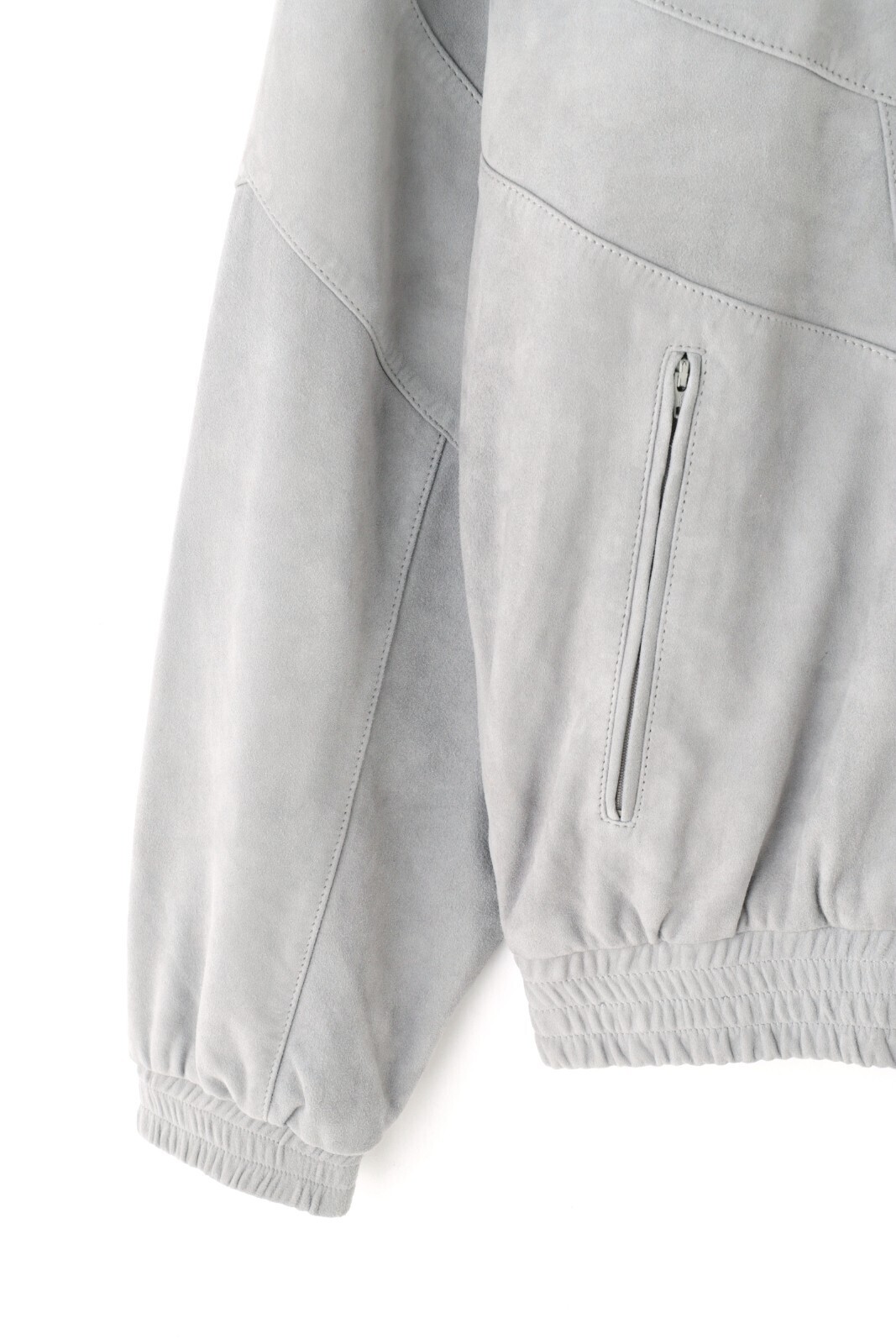 SEVEN BY SEVEN MENS LEATHER TRACK JACKET - Goat suede - IMAGE8