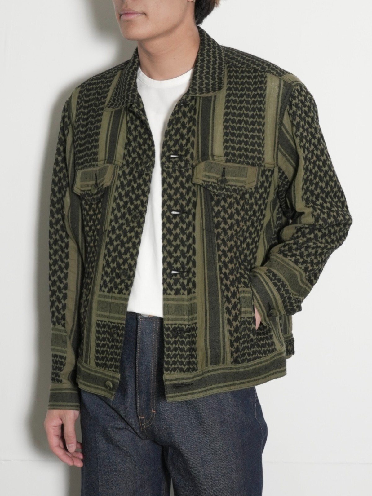 SEVEN BY SEVEN MENS REWORK 3RD TYPE JACKET - Vintage shemagh - IMAGE19