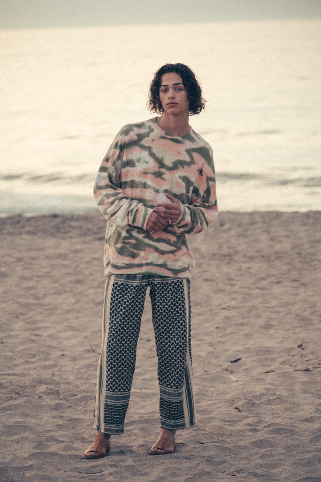 SEVEN BY SEVEN MENS REWORK WIDE PANTS - Vintage shemagh - IMAGE11