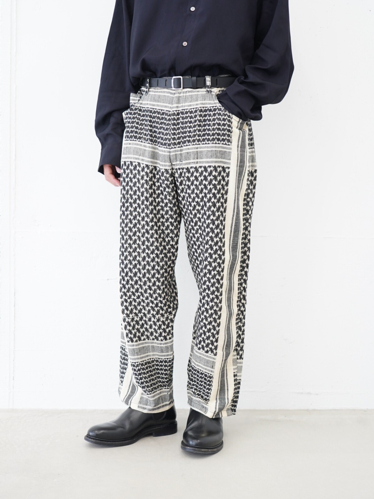 SEVEN BY SEVEN MENS REWORK WIDE PANTS - Vintage shemagh - IMAGE4