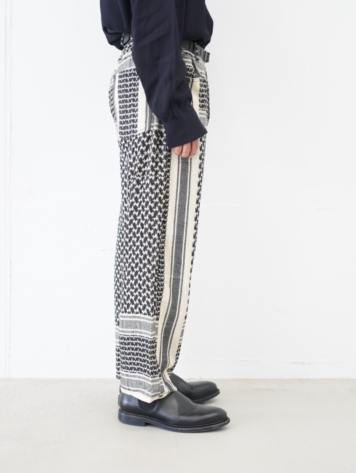 SEVEN BY SEVEN MENS REWORK WIDE PANTS - Vintage shemagh - IMAGE2