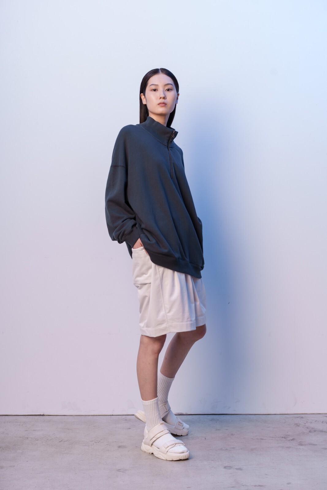 CURLY&Co. WOMENS & MENS SHANKAR HALF ZIP P/O IMAGE9