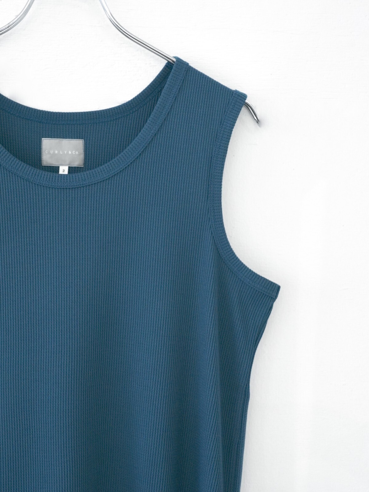 カーリー レディース & メンズ リサイクルワッフルタンク 画像2