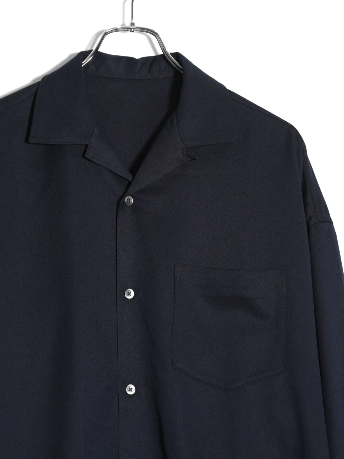 フレッシュサービス メンズ クールファイバーオープンカラーシャツ(長袖) 画像8