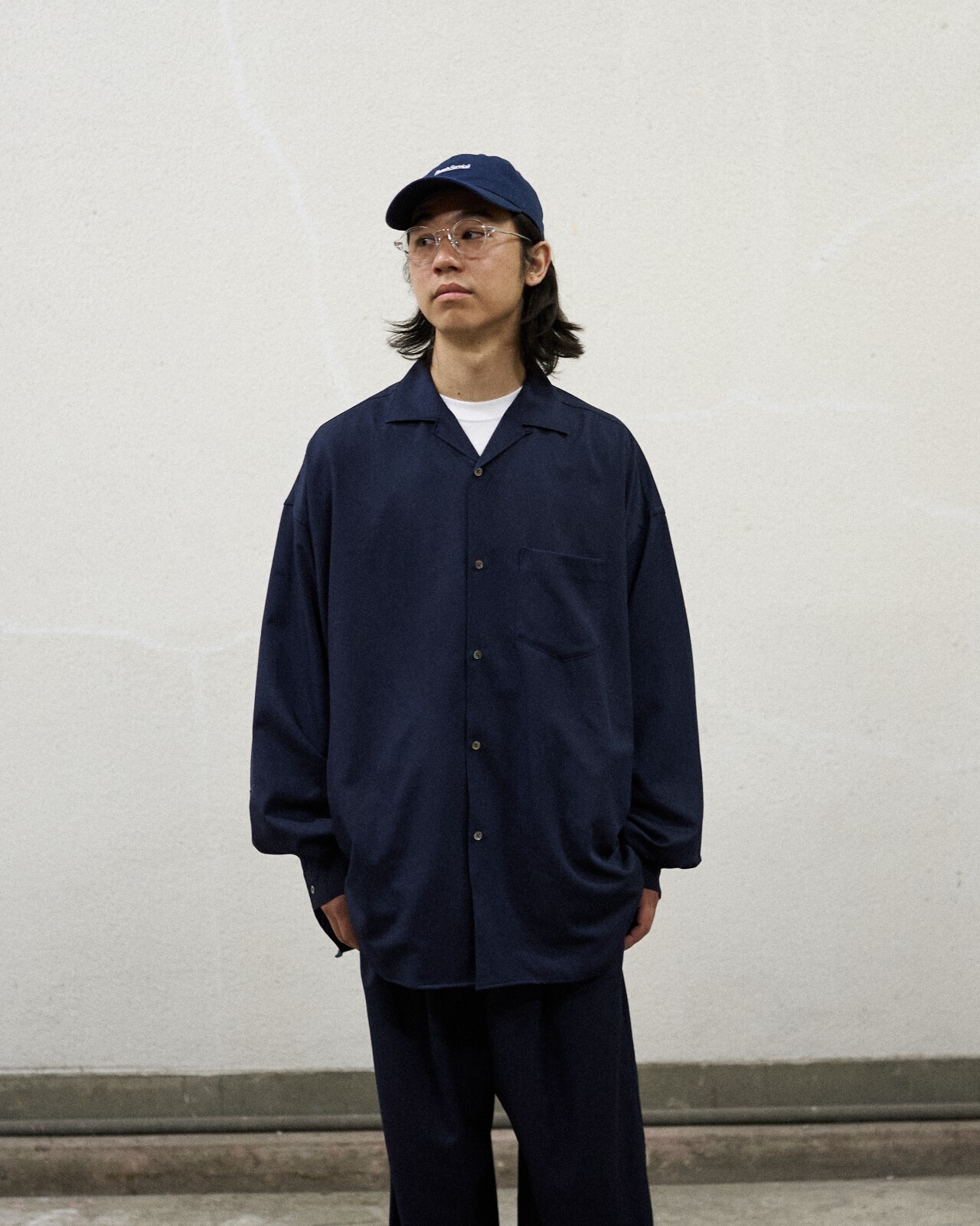 フレッシュサービス メンズ クールファイバーオープンカラーシャツ(長袖) 画像12