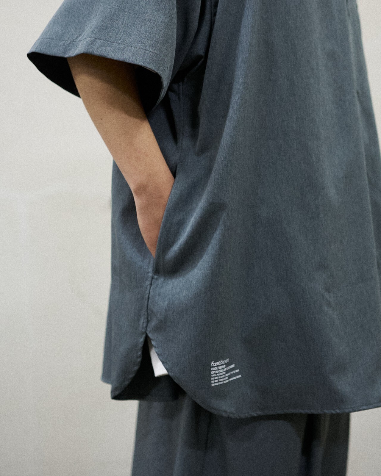 フレッシュサービス メンズ クールファイバーオープンカラーシャツ(半袖) 画像18