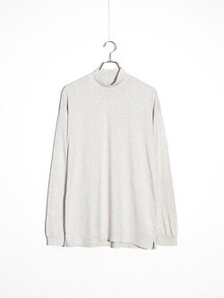 カーリー(CURLY&Co.) レディース & メンズ カシミヤブレンドモックネックL/S Tシャツ Oatmeal 3(L)