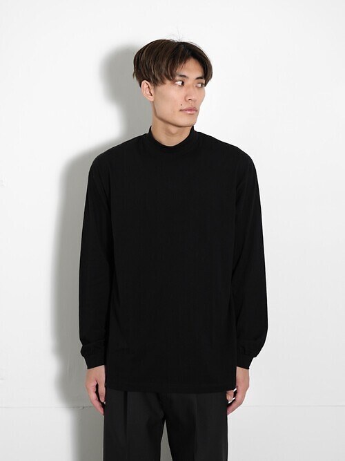 カシミヤブレンドモックネックL/S Tシャツ｜カーリー レディース & メンズ