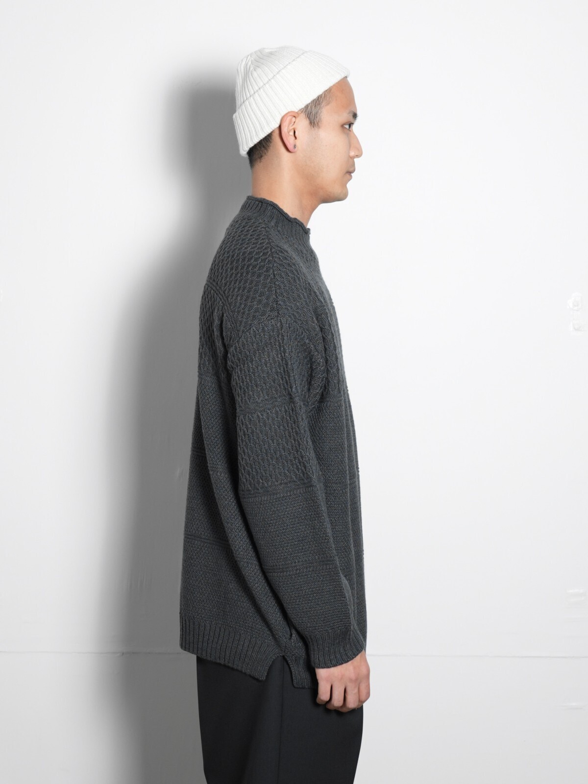 CURLY&Co. WOMENS & MENS Big Silhouette Waffle P/O Knit IMAGE2