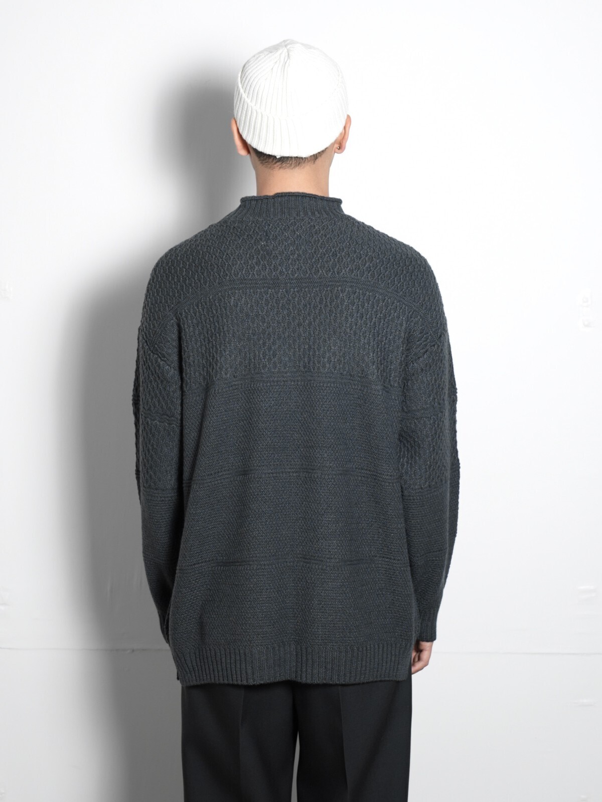 CURLY&Co. WOMENS & MENS Big Silhouette Waffle P/O Knit IMAGE3