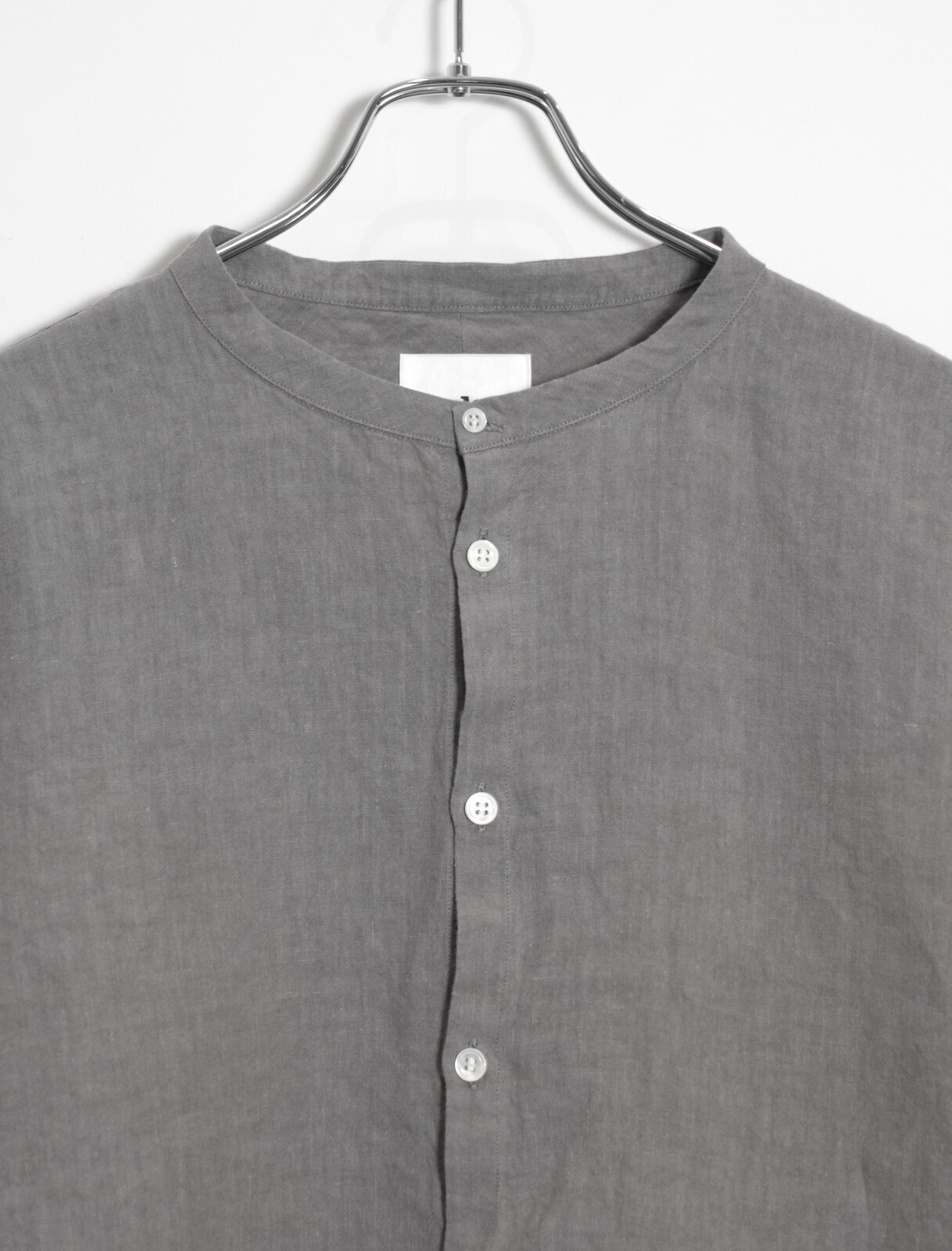 コロン メンズ ヘンリーネックシャツ (ハイカウントリネン) 画像3