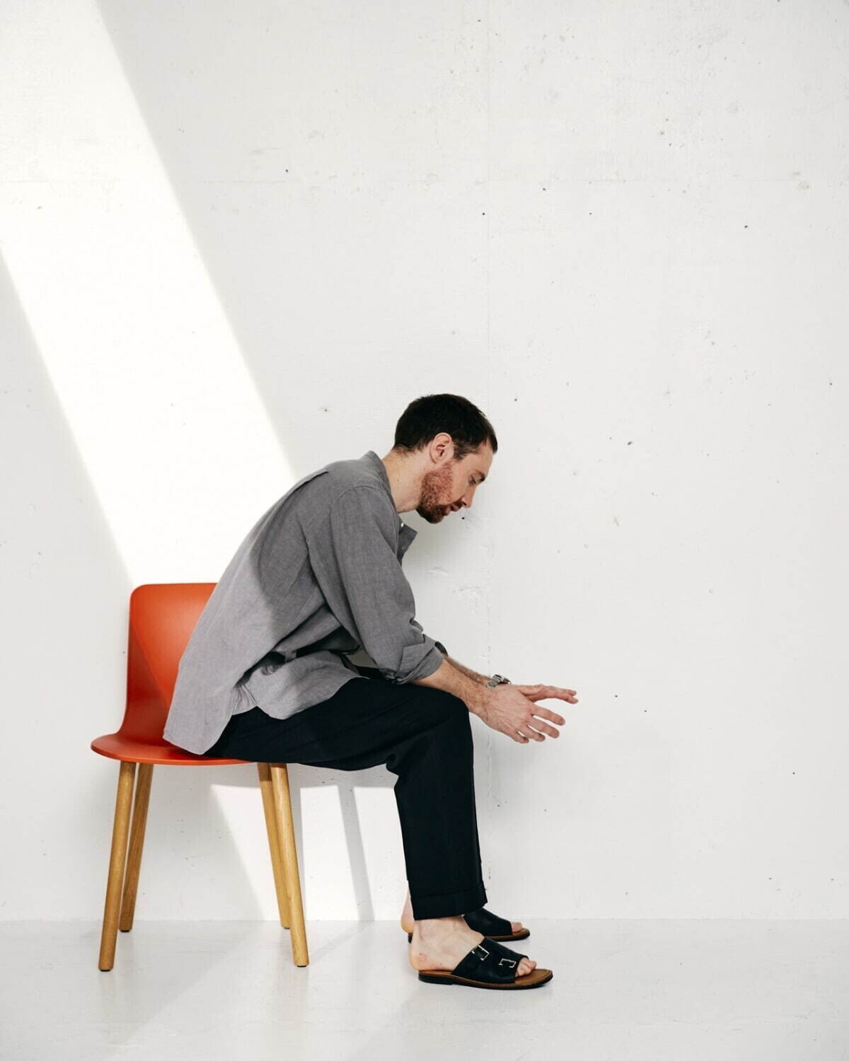 コロン メンズ ヘンリーネックシャツ (ハイカウントリネン) 画像9