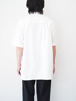 :colon 男士 W Pocket S/S Standcollar Shirt -Cotton Nylon Typewriter- 圖片3