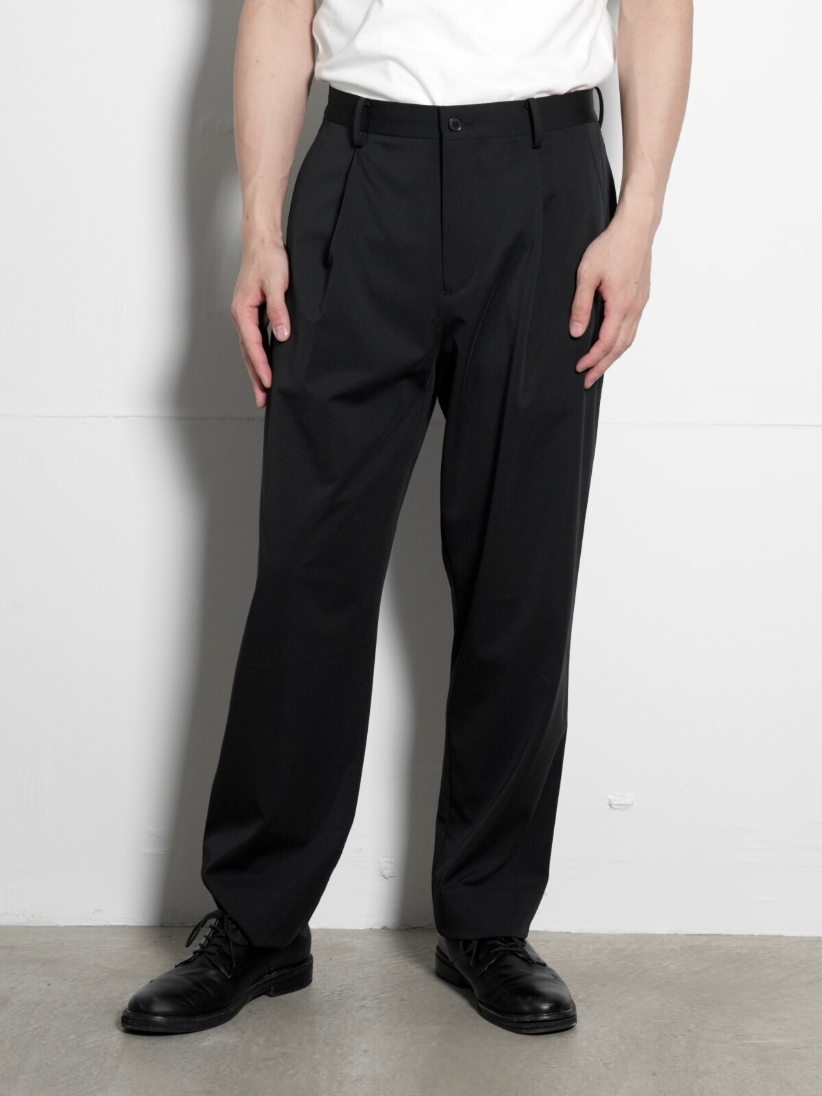 :colon MENS 1out-Pleats Slacks -Stretch Jersey- IMAGE12