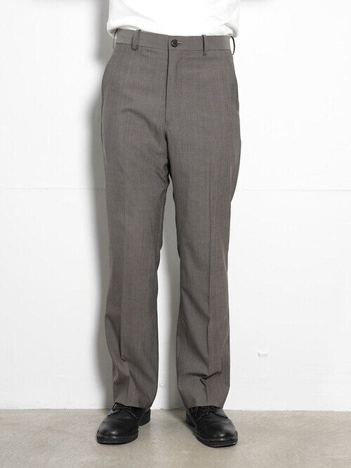 FLARE TROUSERS - Wool poplin -｜SEVEN BY SEVEN 男士