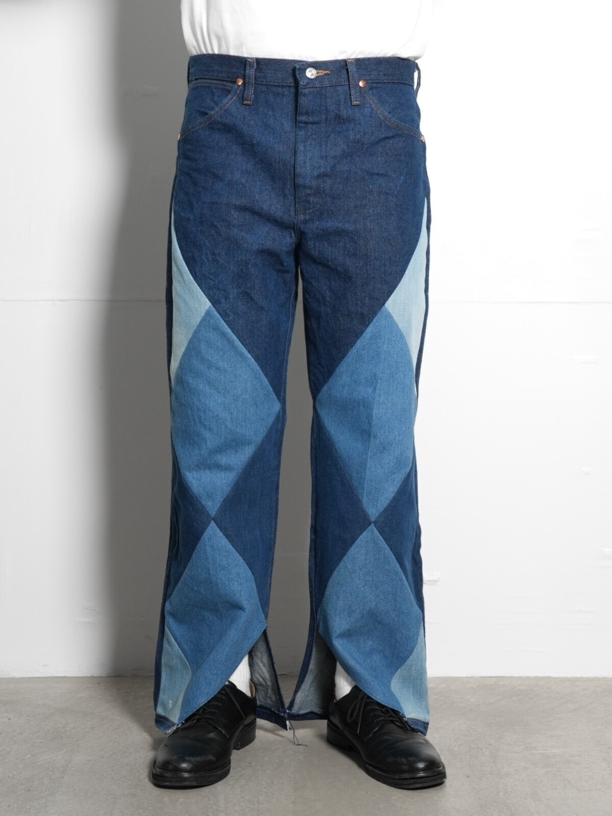 セブンバイセブン メンズ リワークデニムパンツ -ダイヤモンドパターン- 画像1