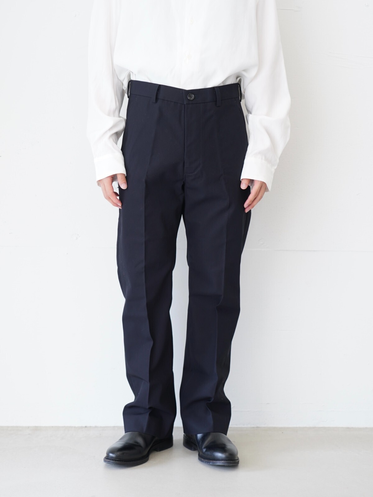 SEVEN BY SEVEN MENS FLARE TROUSERS- Hard twist twill - IMAGE1