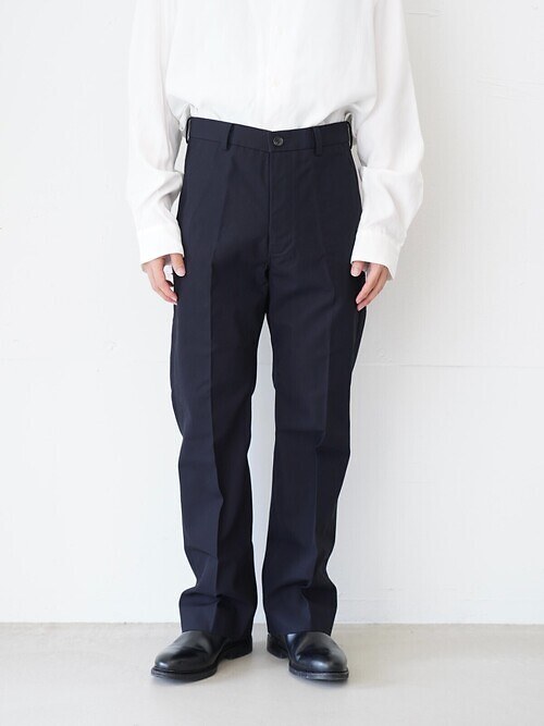 FLARE TROUSERS- Hard twist twill -｜SEVEN BY SEVEN MENS