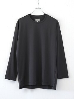 カーリー(CURLY&Co.) レディース & メンズ チェーンステッチロングTシャツ charcoal 3