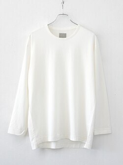 カーリー(CURLY&Co.) レディース & メンズ チェーンステッチロングTシャツ off white 3