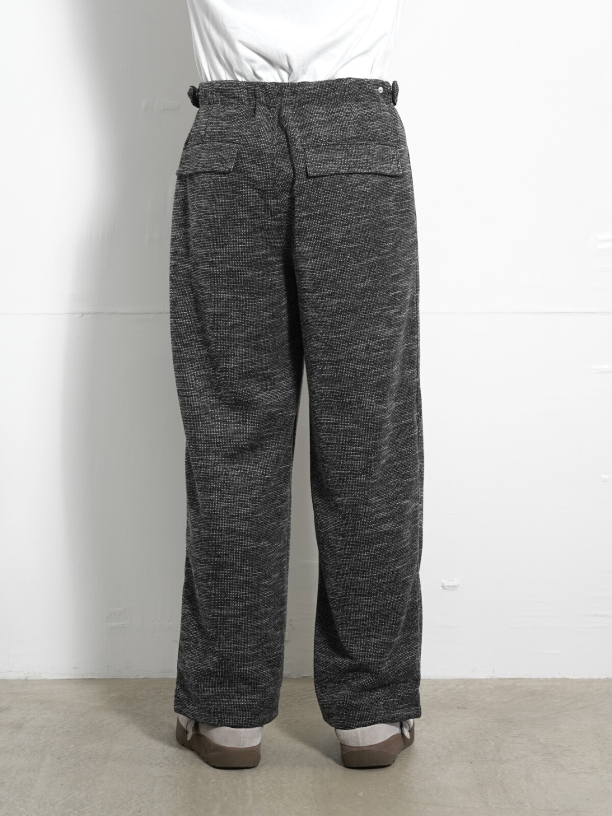 CURLY&Co. WOMENS & MENS STRAIGHT SILHOUETTE TAB PANTS -tweed-  IMAGE4