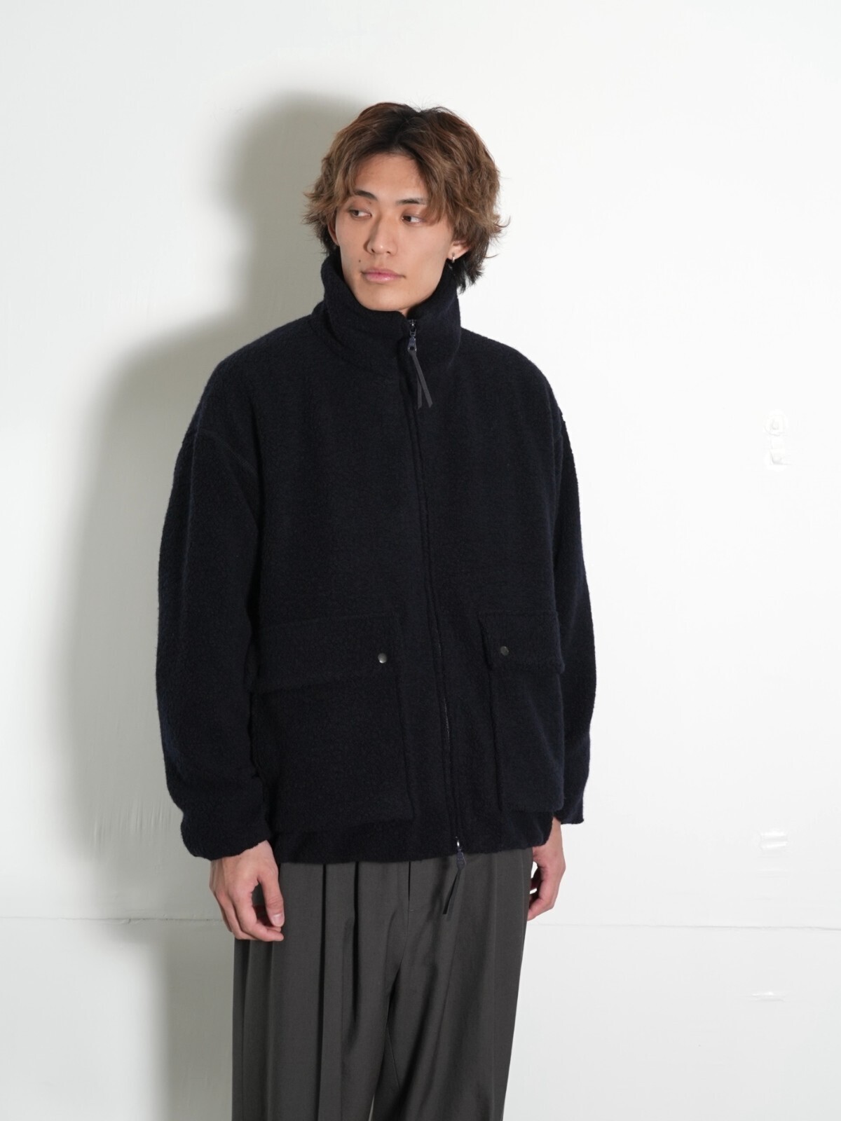 CURLY&Co. 女士 & 男士 RECYCLED WOOL TUBE-NECK BLOUSON  图片19