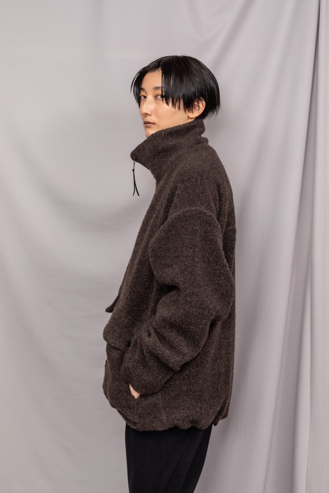CURLY&Co. 女士 & 男士 RECYCLED WOOL TUBE-NECK BLOUSON  图片13