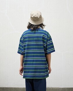 フレッシュサービス メンズ マルチボーダー半袖Tシャツ 写真8