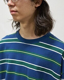 フレッシュサービス メンズ マルチボーダー半袖Tシャツ 写真9