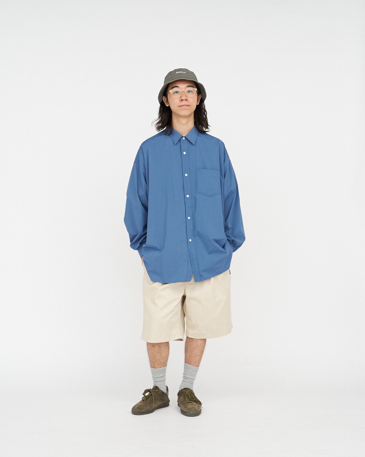 FreshService MENS MICRO TYPEWRITER CORPORATE L/S REGULAR COLLAR SHIRT IMAGE7