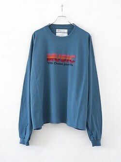 ダイリク(DAIRIKU) レディース & メンズ ”MUSIC” ロングTシャツ ライトブルー Free