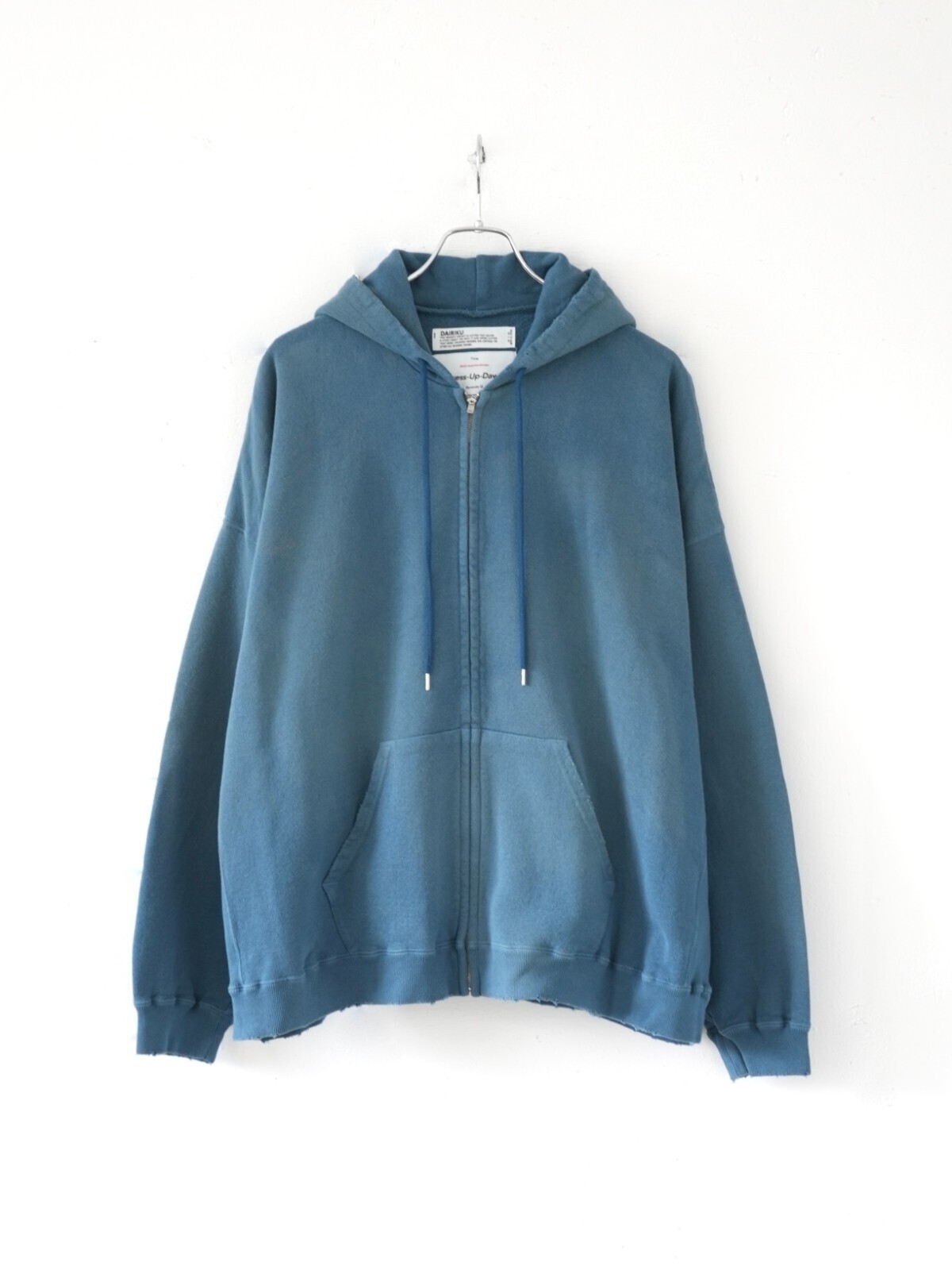 タイプジップアップDAIRIKU 23AW Vintage Wash Hoodie