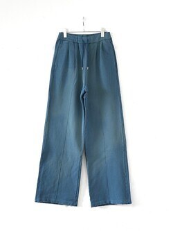 ダイリク(DAIRIKU) レディース & メンズ "撥水" ヴィンテージウォッシュ ワイドスウェットパンツ youth blue L